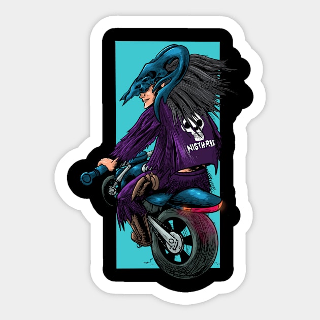 Nightmare rider Sticker by Darrels.std